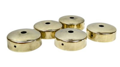 Messing top. 1960. Ubrugte. Lampetop/lampe bund/ lysekrone. Højde 23 mm. Ø63 mm.