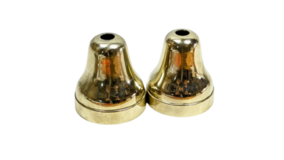 Messing top. 1960. Ubrugte. Lampetop/lampe bund/ lysekrone. Højde 60 mm. Ø58 mm.