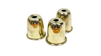 Messing top. 1960. Ubrugte. Lampetop/lampe bund/ lysekrone. Højde 49 mm. Ø47 mm.