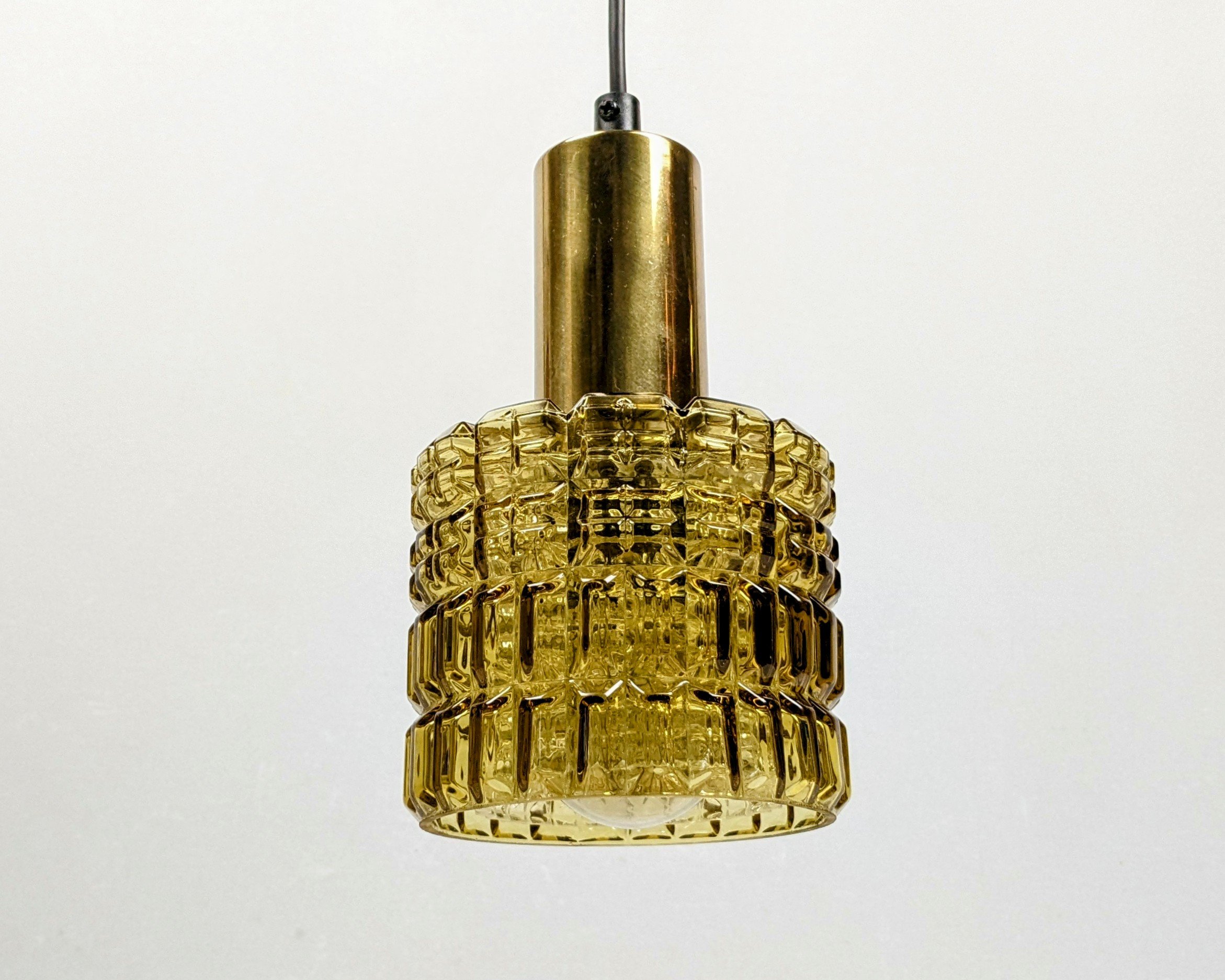 Svensk Carl Fagerlund lampe 1970. Dobbelt glas. Nyt el. Ø13