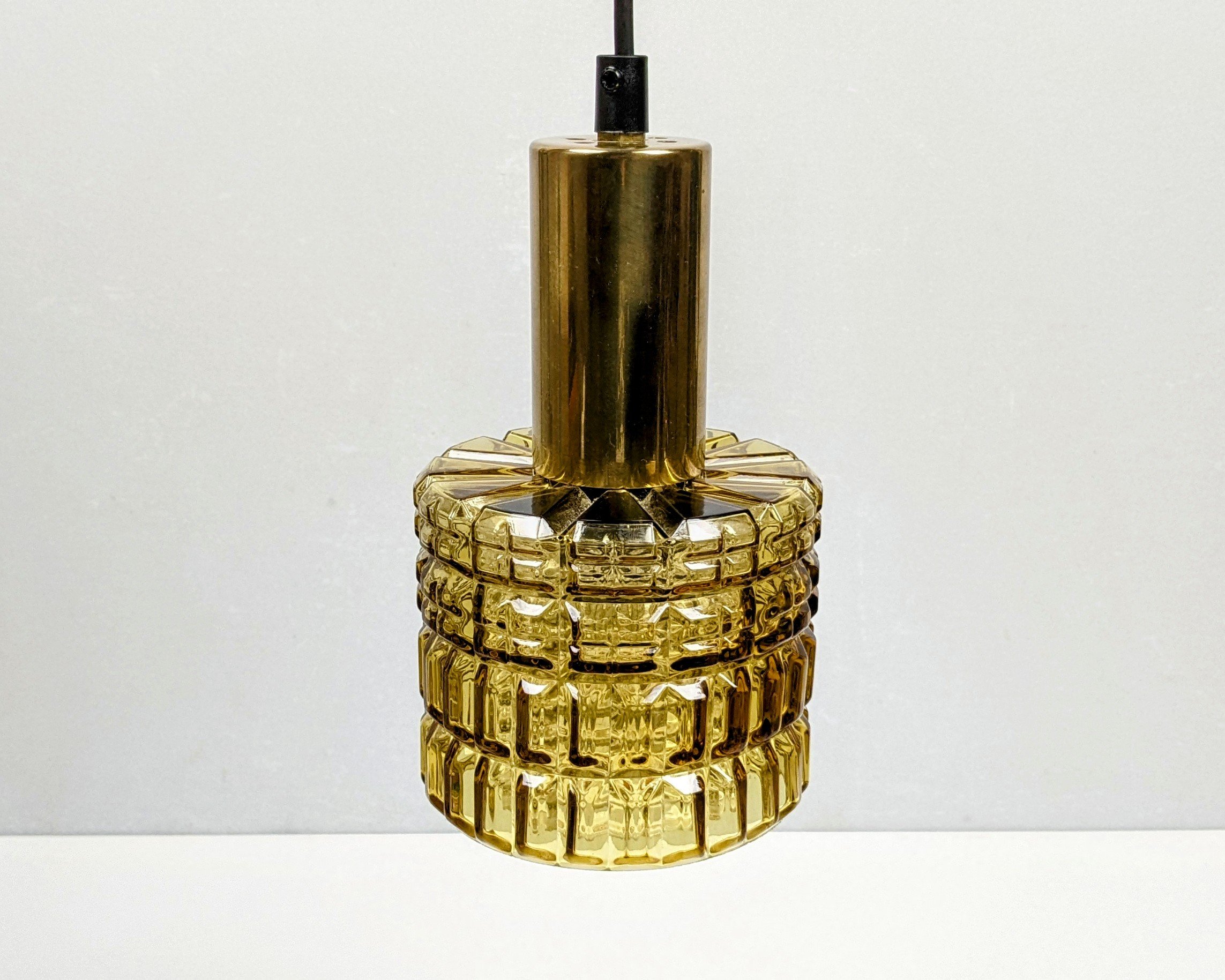 Svensk Carl Fagerlund lampe 1970. Dobbelt glas. Nyt el. Ø13