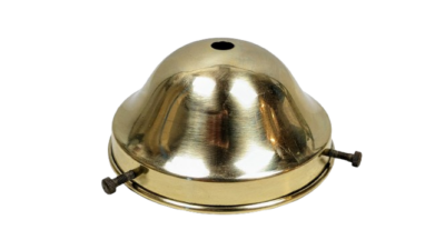 Antik messing glasholder til lampeglas med gribekant mellem 90-100 mm. Nypoleret