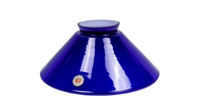 Original dansk mundblæst Odreco glas. Blå. Ø18,5 cm. Højde 11 cm. 57 mm gribekant.