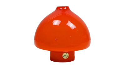 Originalt Svensk Vaxjo lampeglas. Agneta Orange. Ø115 mm. 105 mm høj.
