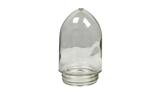 Antik stald lampe glas. 85 mm gevind. Længde 155mm. Læs mere.