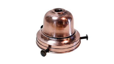 Antik kobber glasholder til lampeglas med gribekant mellem 52-62 mm.