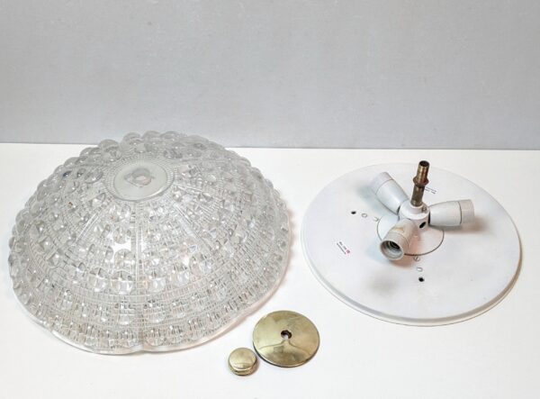 Eksklusiv svensk plafond. Carl Fagerlund 1960. 5 kilo glas. Delvist nyt el. Ø35. Pickup only.