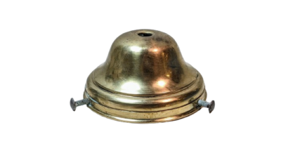 Antik glasholder i messing til lampeglas med gribekant mellem 74-84 mm.