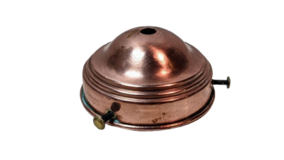 Antik glasholder i kobber til lampeglas med gribekant mellem 74-84 mm.