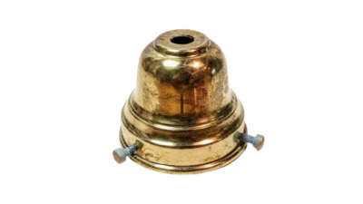 Antik glasholder i messing til lampeglas med gribekant mellem 52-62 mm.