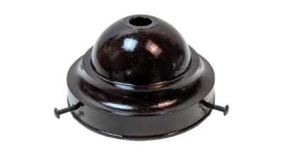 Antik glasholder i bakelit til lampeglas med gribekant mellem 74-84 mm. M12