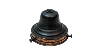 Antik glasholder i kobber til lampeglas med gribekant mellem 74-84 mm.