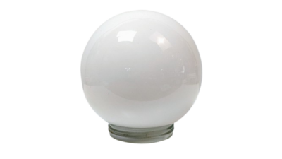 Special lampeglas med 120 mm gevind. Hvid opal 1960. Ø20 cm.