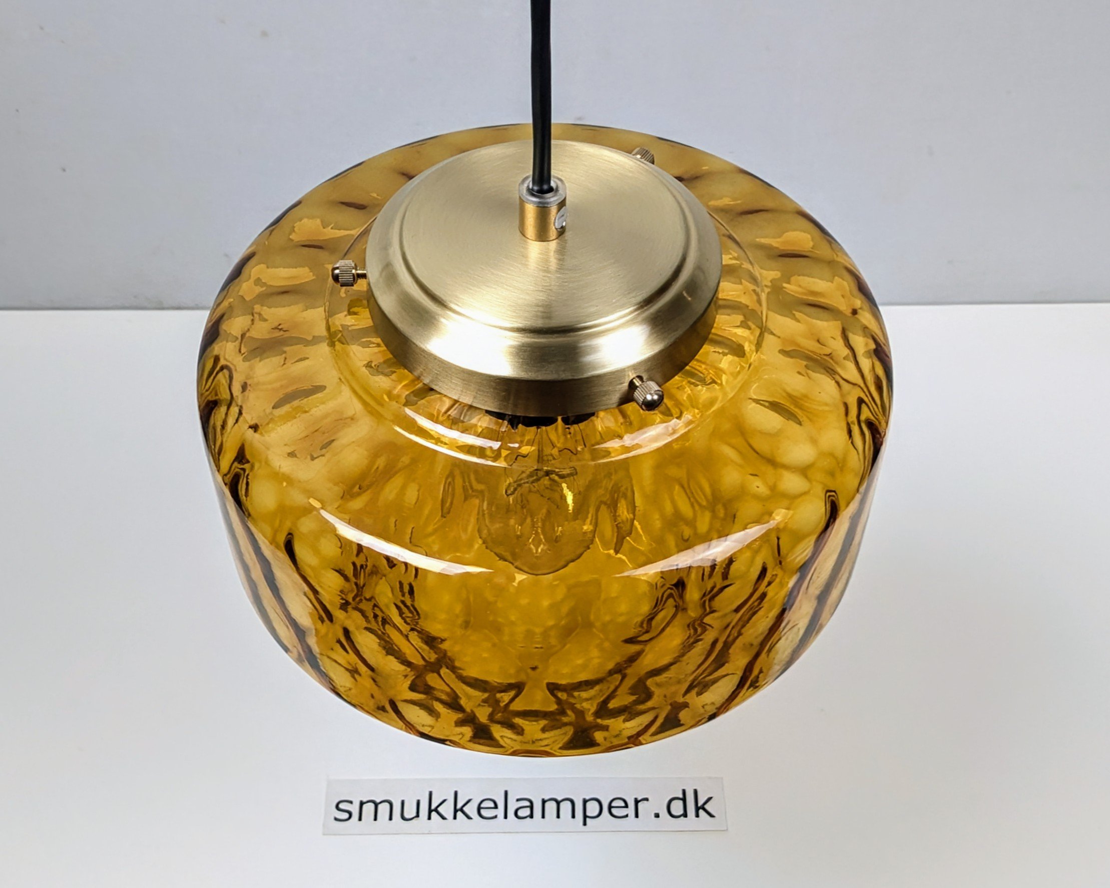 Eksklusiv E.S.Horn lampe fra 1970. Redesign. Ø23. Messing og el er nyt. Læs mere. - Billede 3