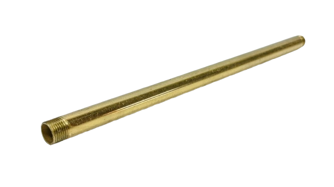 Pendelrør – Nippelrør til lampe fatning M11 gevind. 220 mm. Messing.(Bemærk M11)