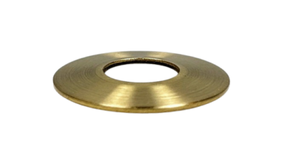 Special skive med bue - Messing. Ø24,3 mm. 10,2 mm hul.