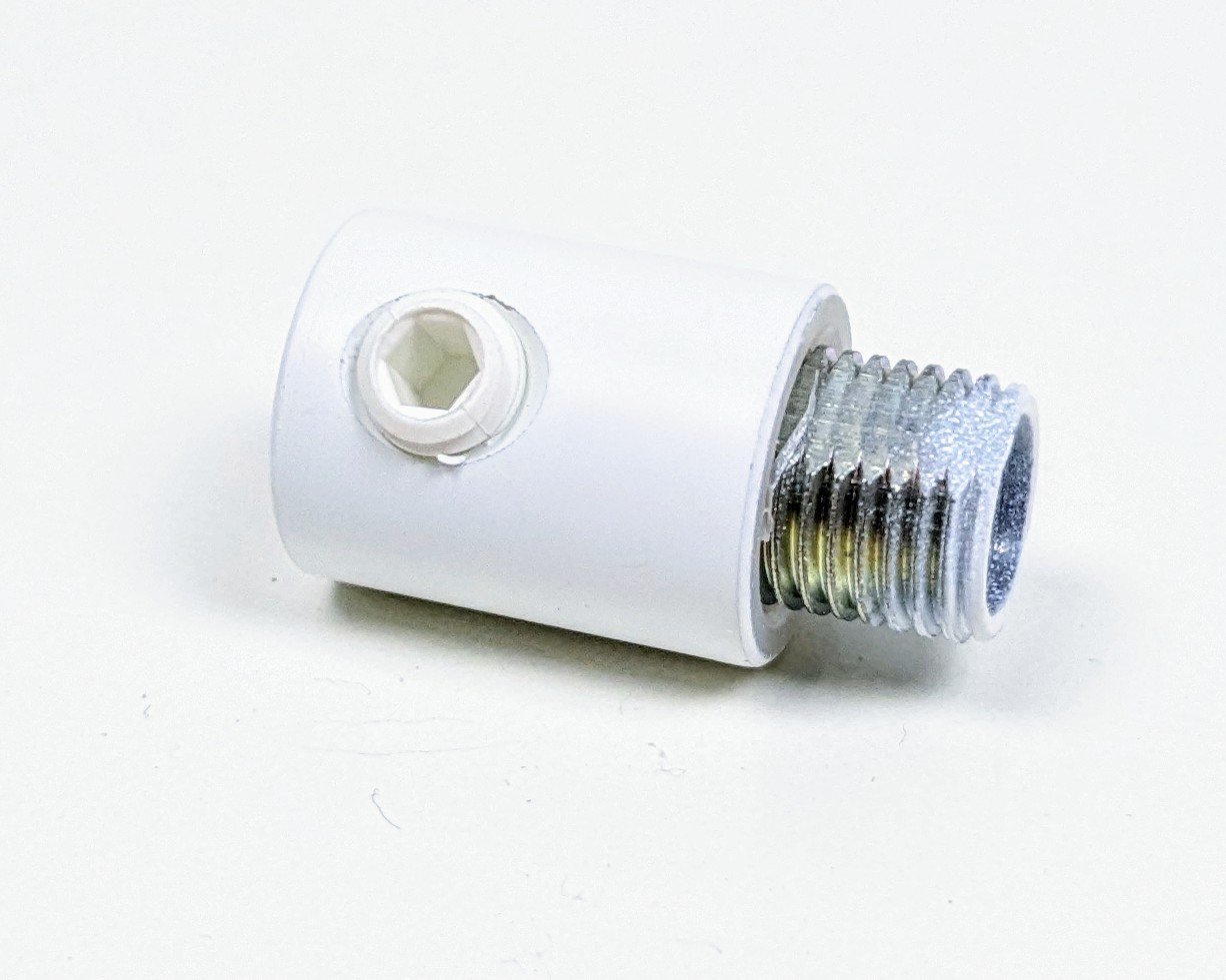 Trækaflastning til Louis Poulsen lamper. Aflastning til lampe. Hvid. M10 udvendigt .