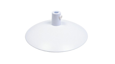 Baldakin - white. Slim. Til direkte på lampested. Ø110 mm. Med jord.
