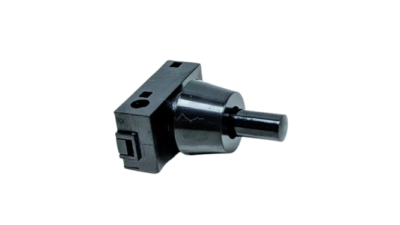 Trykafbryder 1 pol. SORT. Snap lock. AJ bordlampe m.m. Arkitektlampe. M. sort omløb. Lang model.
