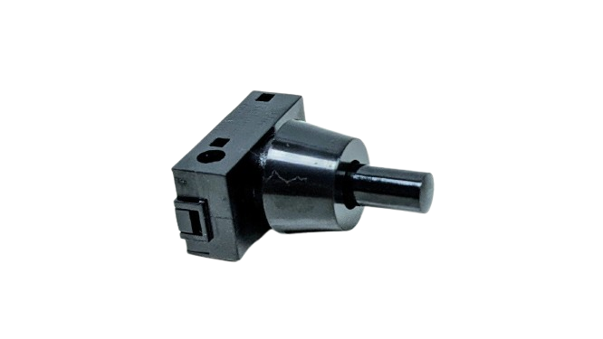 Trykafbryder 1 pol. SORT. Snap lock. AJ bordlampe m.m. Arkitektlampe. M. sort omløb. Lang model.