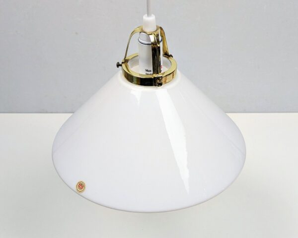 Klassisk Skagen køkken lampe fra 1980. Odreco. Ø24,5. Nyt el. Glas højde 11,5