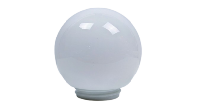 Klassisk hvid opal kugleglas til badeværelses lampe. Ø145 mm. Gevind 85 mm.