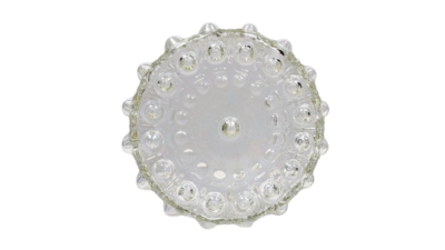 Originalt E.S.Horn plafond lampeglas. Klart m. bobler. Ø21 cm. 173 mm gribekant