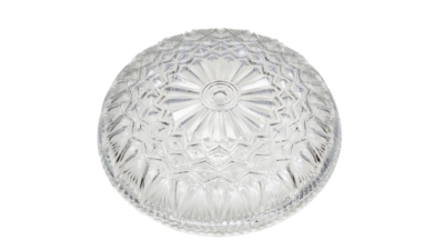 Plafond lampeglas Ø24,8cm. Centerhul 11 mm. Glashøjde 46 mm