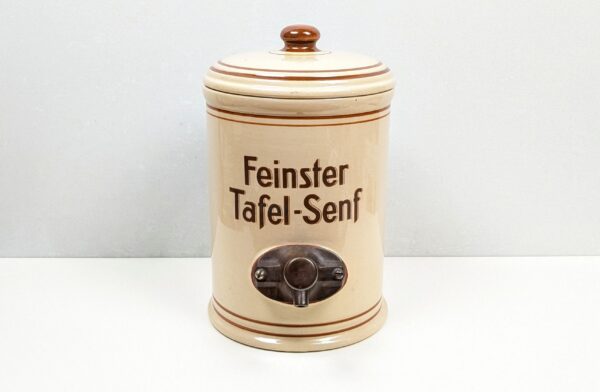 Feinster Tafel-Senf dispenser. Antik. 6 kilo keramik. Pickup only.