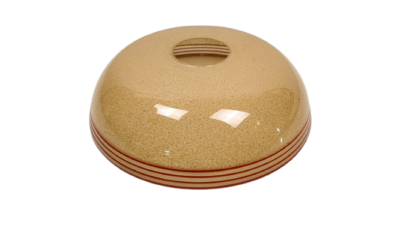 Antik lysekrone glas. Ø195 mm. Centerhul 46 mm. Højde 59 mm. Reservedel