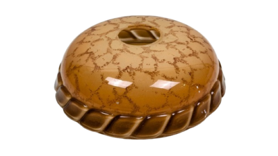 Antik lysekrone glas. Ø200 mm. Centerhul 46 mm. Højde 66 mm. Reservedel