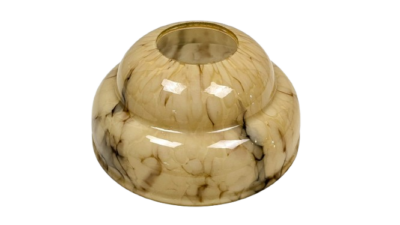 Antik lysekrone glas. Ø178 mm. Centerhul 62 mm. Højde 87 mm. Reservedel