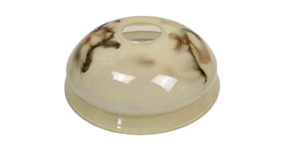 Antik lysekrone glas. Ø200 mm. Centerhul 47 mm. Højde 71 mm. Reservedel