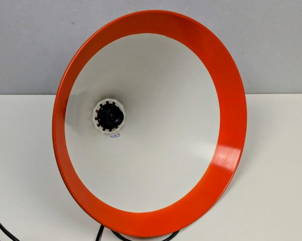 Orange Vintage lampe i metal tryk 1970. Ø38. Nyt el. Excellent condition.