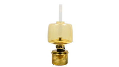 Hans Agne Jakobson bordlampe 1960. Petroleum. Ubrugt. Højde 35 cm. Messing