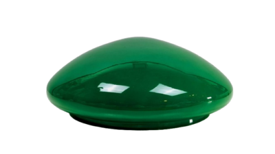 Strindberg kontor lampe kuppel glas. Advokat lampe. Ø30. Kant 22,3 cm. Højde 12. Ny. Grøn