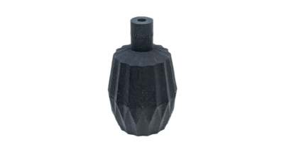 Moderne sort plisse gummi lampeholder til drop down E27 lyskilder. Uden fatning.