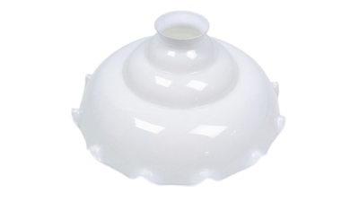 Nyt Elegant og stilfuldt opal Kommode lampeglas fra 1980. Ø25. Højde 11 cm. Gribekant 57 mm