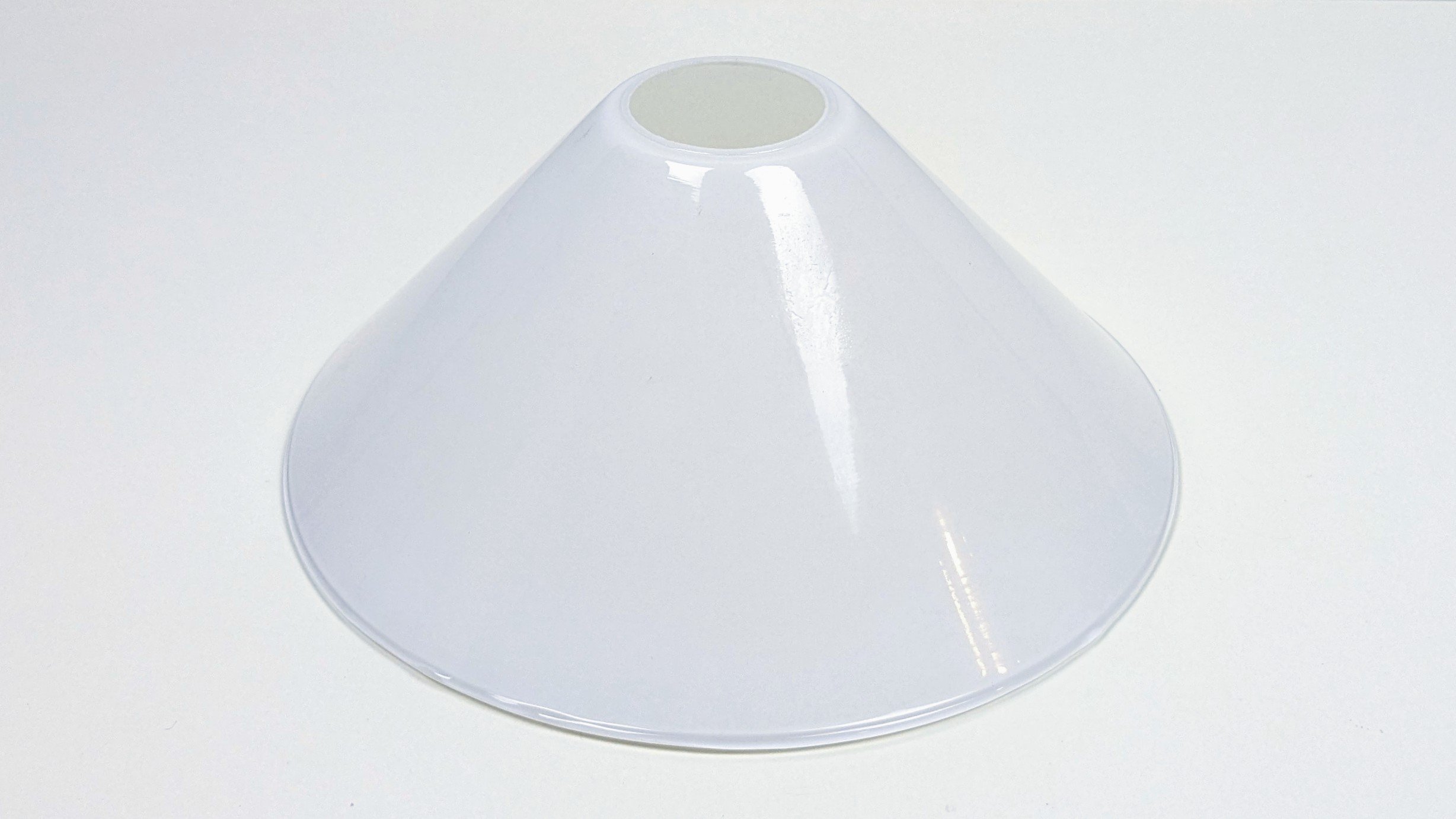 Skomager pendel glas. Moderne uden gribekant. Ø22. Højde 10 cm. Opalglas. Ny. 1980. - Billede 5