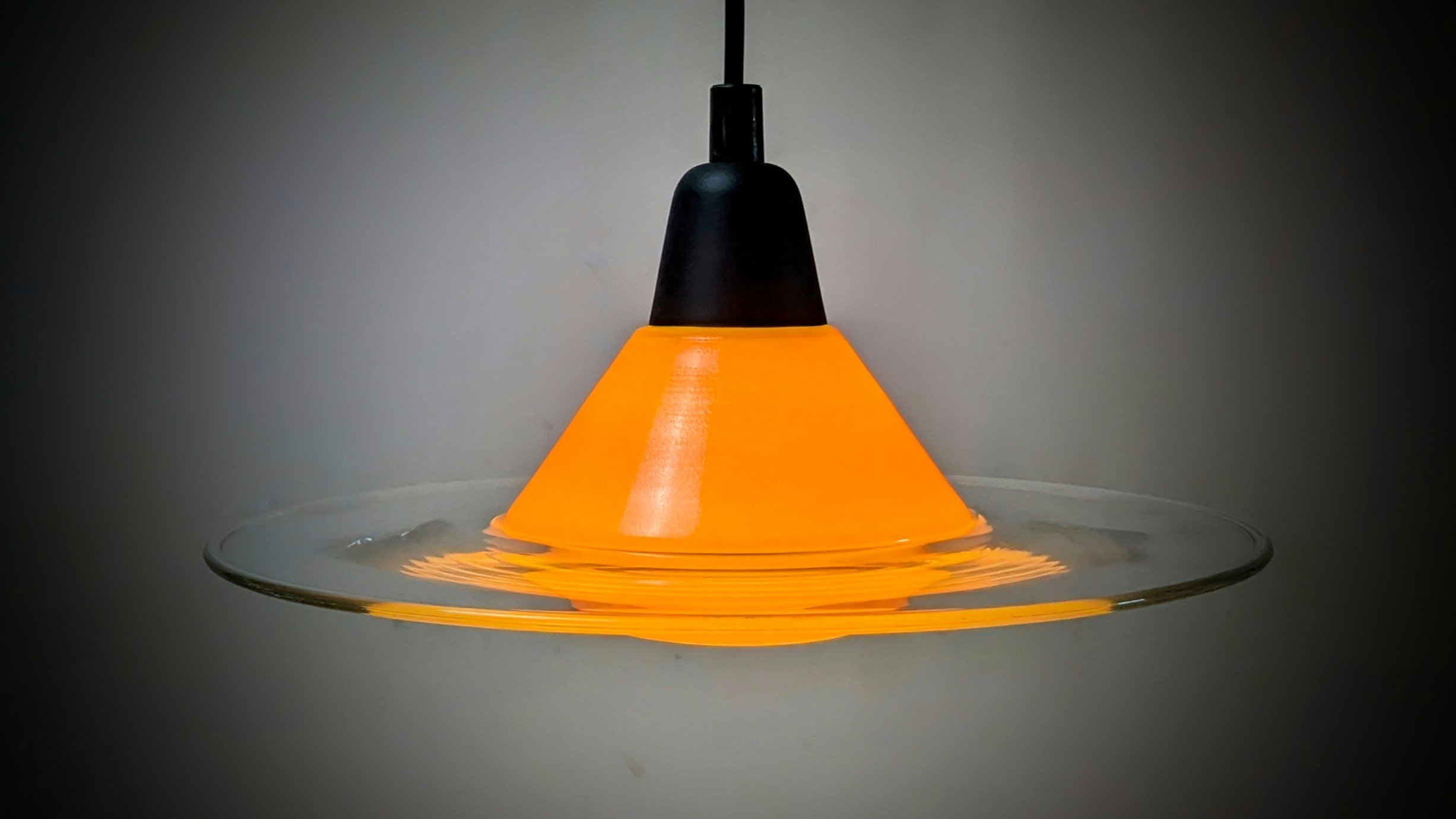 Lækker glas design lampe. Ø31. Møller redesign. Nyt el m.m - Billede 2