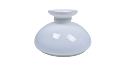 Nyt Originalt Holmegaard Cupido lampeglas fra 1980. Hvid opal. Ø215. Bærekant 183 mm