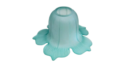 Nyt Pastel grøn femkløver lampeglas fra 1980 Ø20.