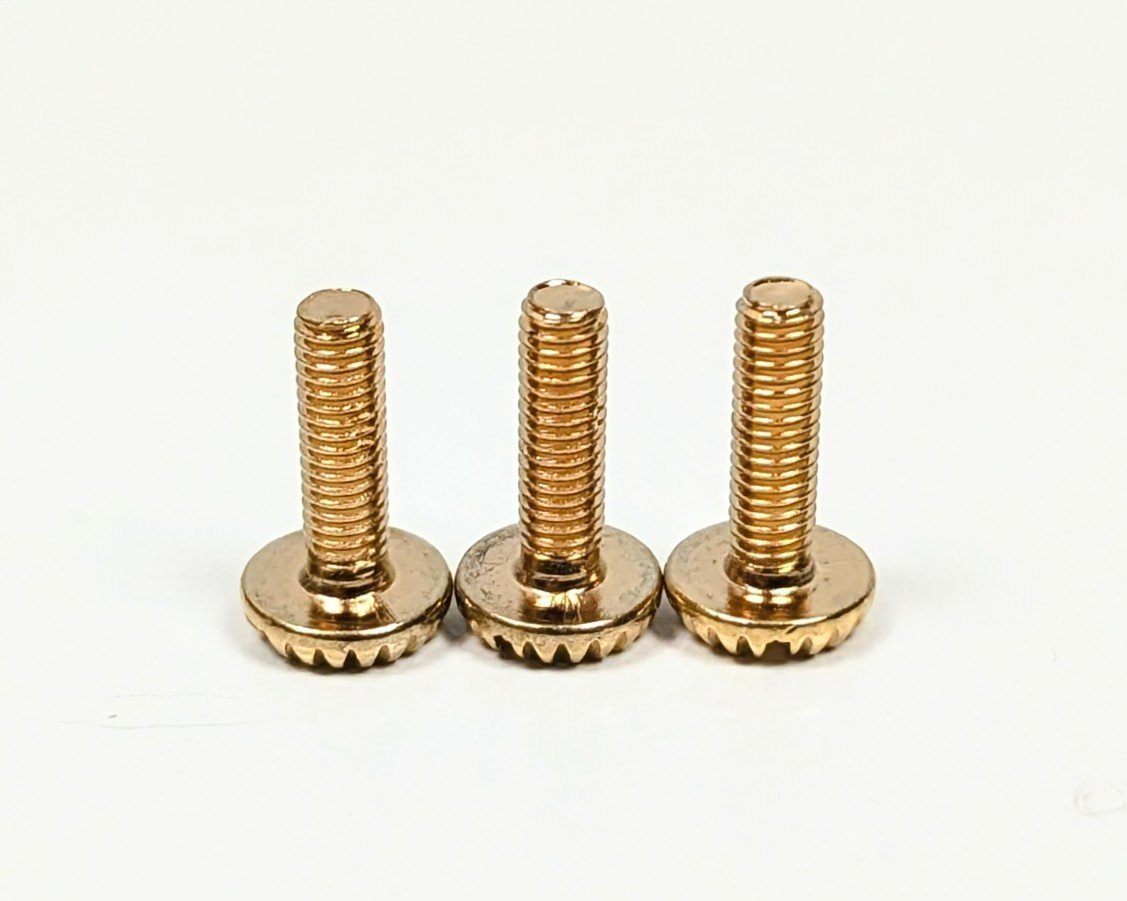 Vintage KOBBER fingerskruer til lampe glasholdere. M3 – 10 mm.