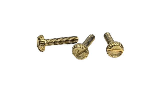 Vintage MØRK MAT MESSING fingerskruer til lampe glasholdere. M3 – 15 mm.