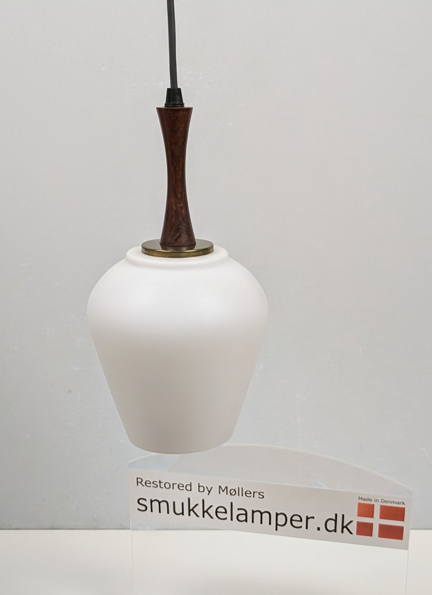 Møller redesign 1960 pendel. Opal - palisander og nyt el. Ø14 - Billede 2