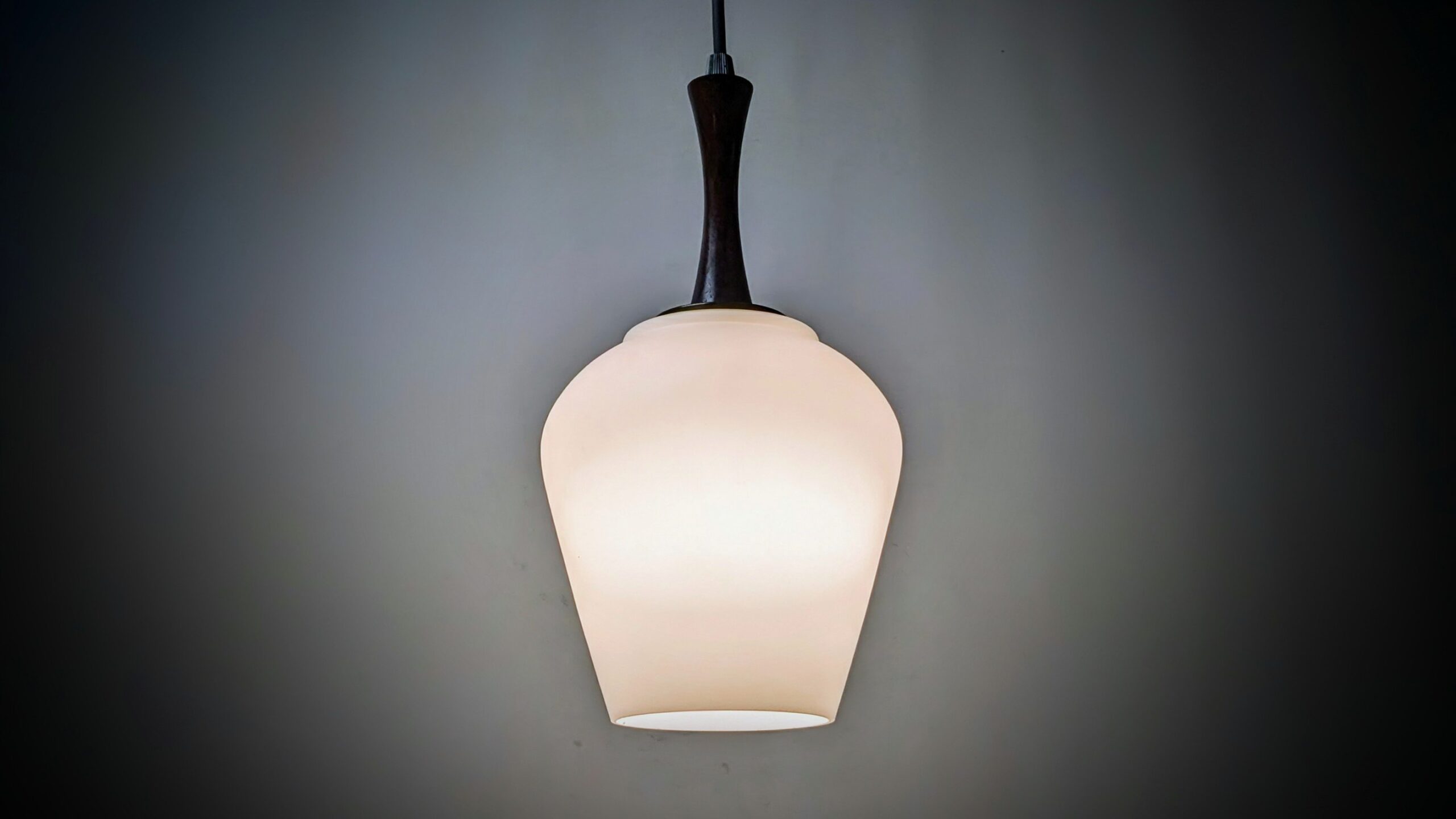 Møller redesign 1960 pendel. Opal - palisander og nyt el. Ø14 - Billede 3