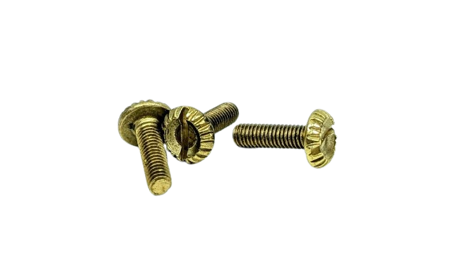 Vintage MAT MESSING fingerskruer til lampeglas holdere. M3 – 10 mm.