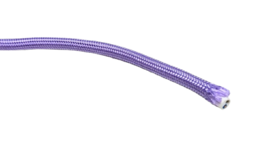 3 meter ny RUND lilla stofledning til bla. Verner Panton loftlamper. 2×0,75 mm. 230V.