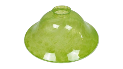 Moderne græsgrøn plettet lampeglas. Ø24,5. Højde 98 mm. Gribekant 58 mm. Nye