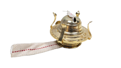 Petroleums brænder m. 22 mm. væge. 42 mm gevind. Messing. Ny.